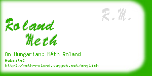 roland meth business card